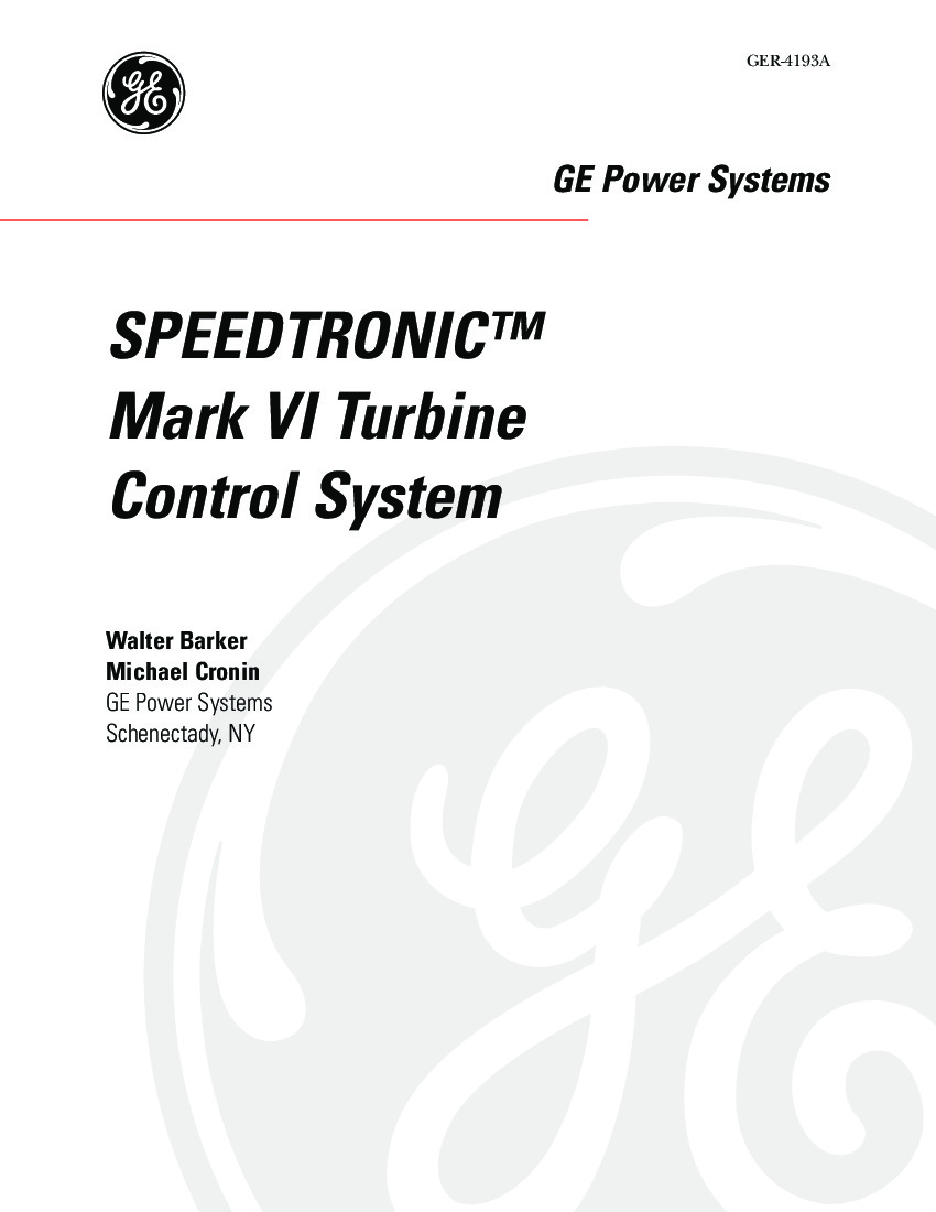 First Page Image of IS200EXAMG1ABB Speedtronic Mark VI.pdf